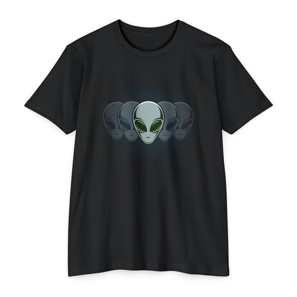 Copy of Alien Heads Graphic T-Shirt — Retro UFO Sci‑Fi Tee