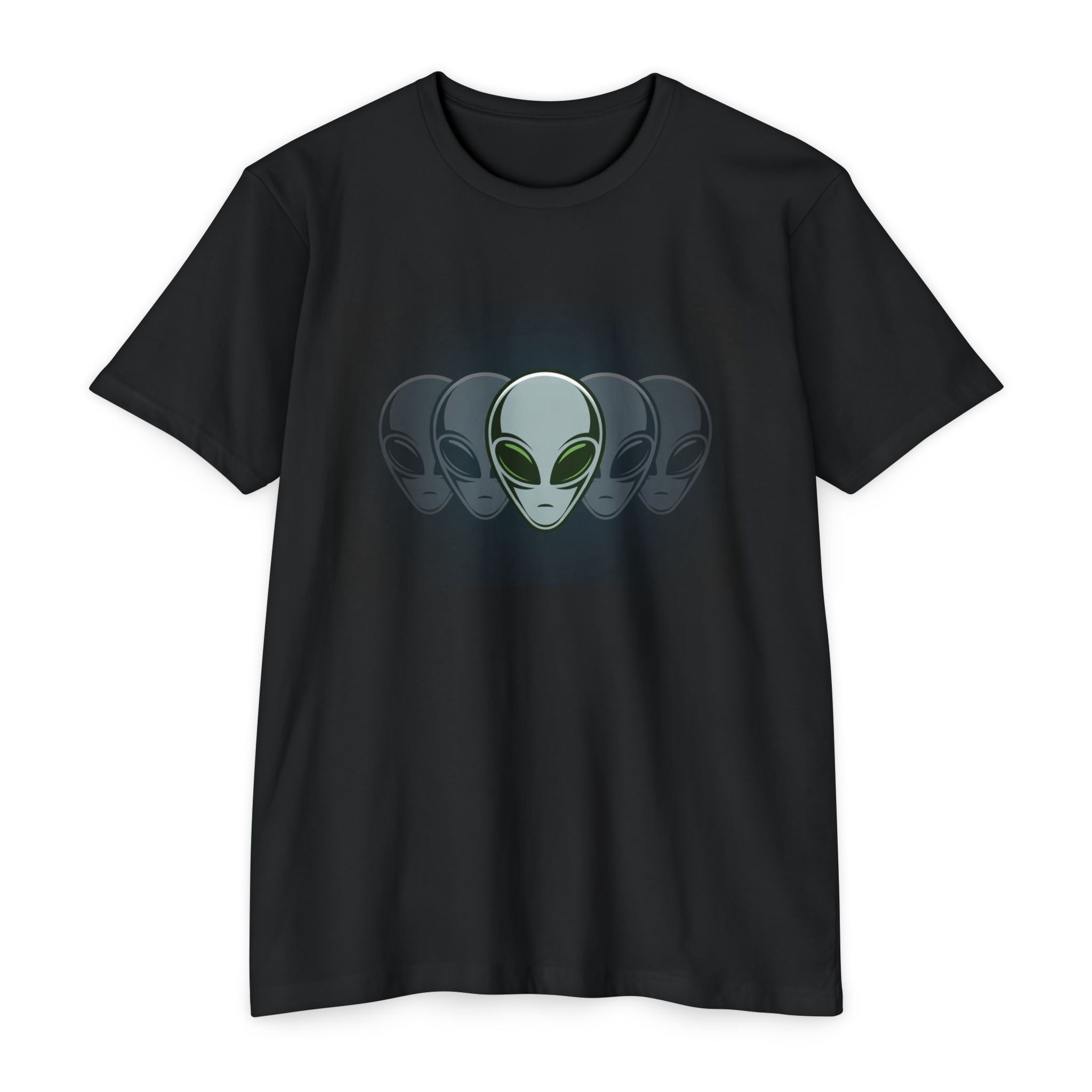 Copy of Alien Heads Graphic T-Shirt — Retro UFO Sci‑Fi Tee