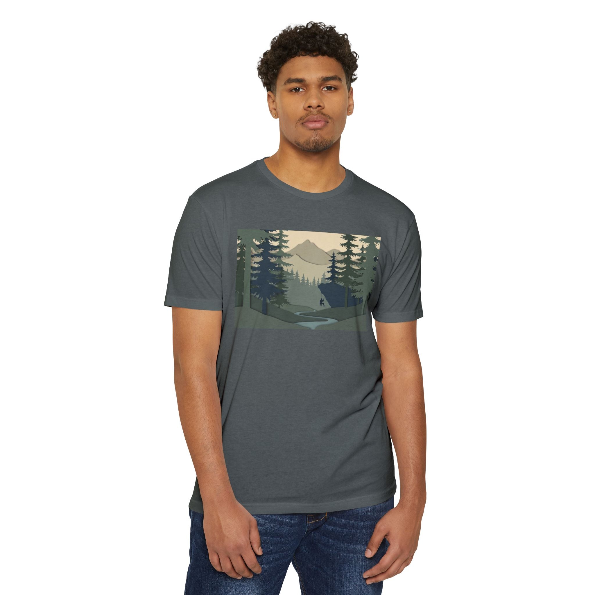 Nature Landscape T-Shirt — Forest Mountain Scenic Tee