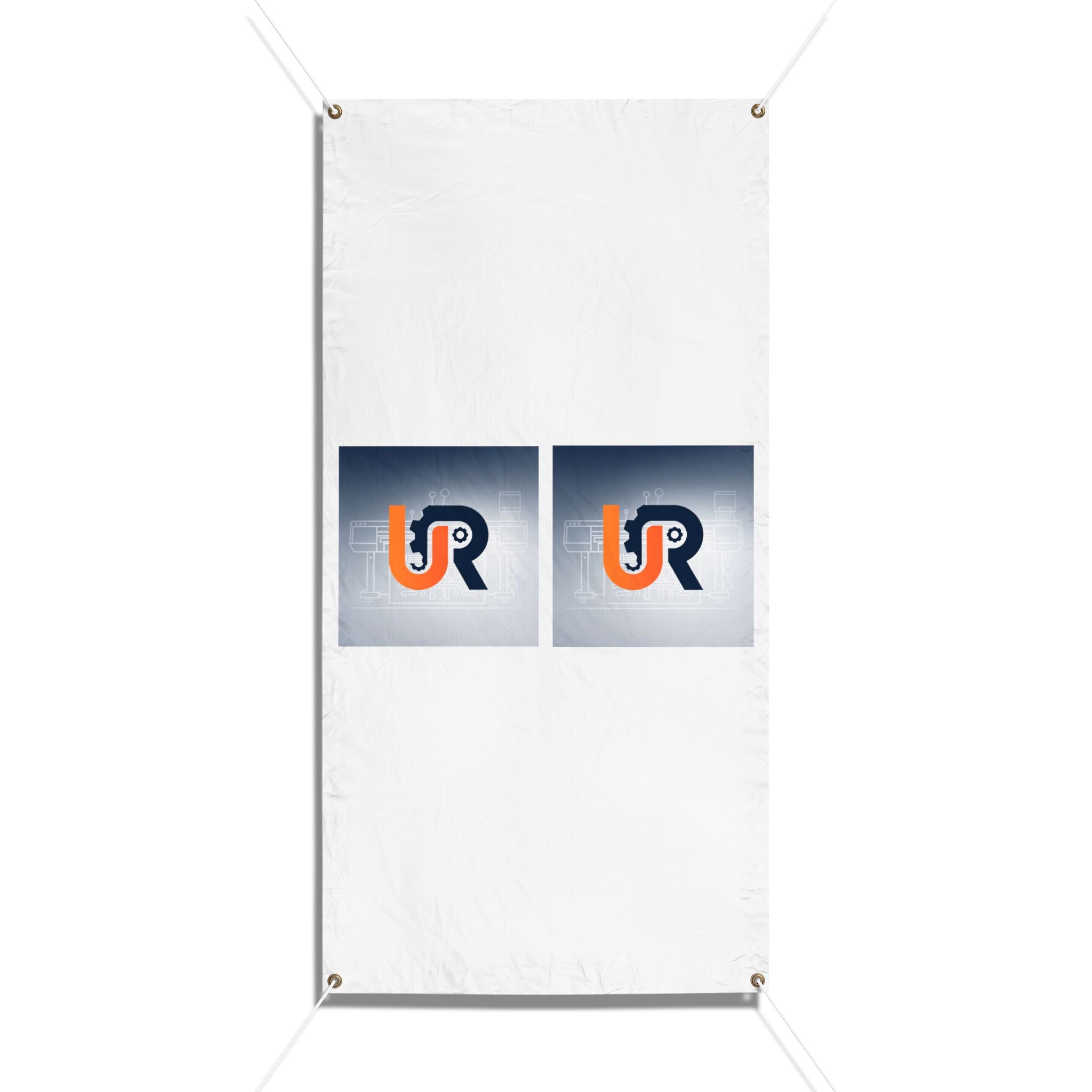 Custom Double-Sided Vinyl Banner with UR Logo — Outdoor Event & Fence Sign